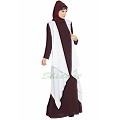 Shrug abaya- wine-off white Shrug abaya- wine-off white